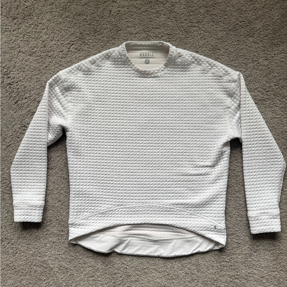 Women’s White Quilted Pullover